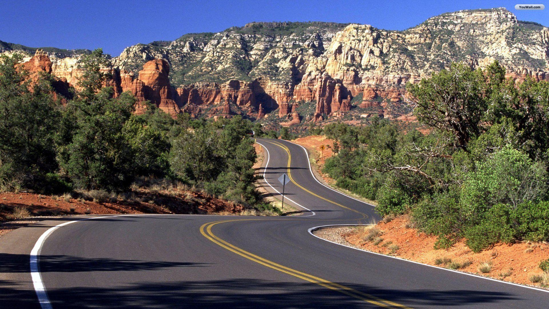 アリゾナ道路、デスクトップ壁紙、風景、旅行