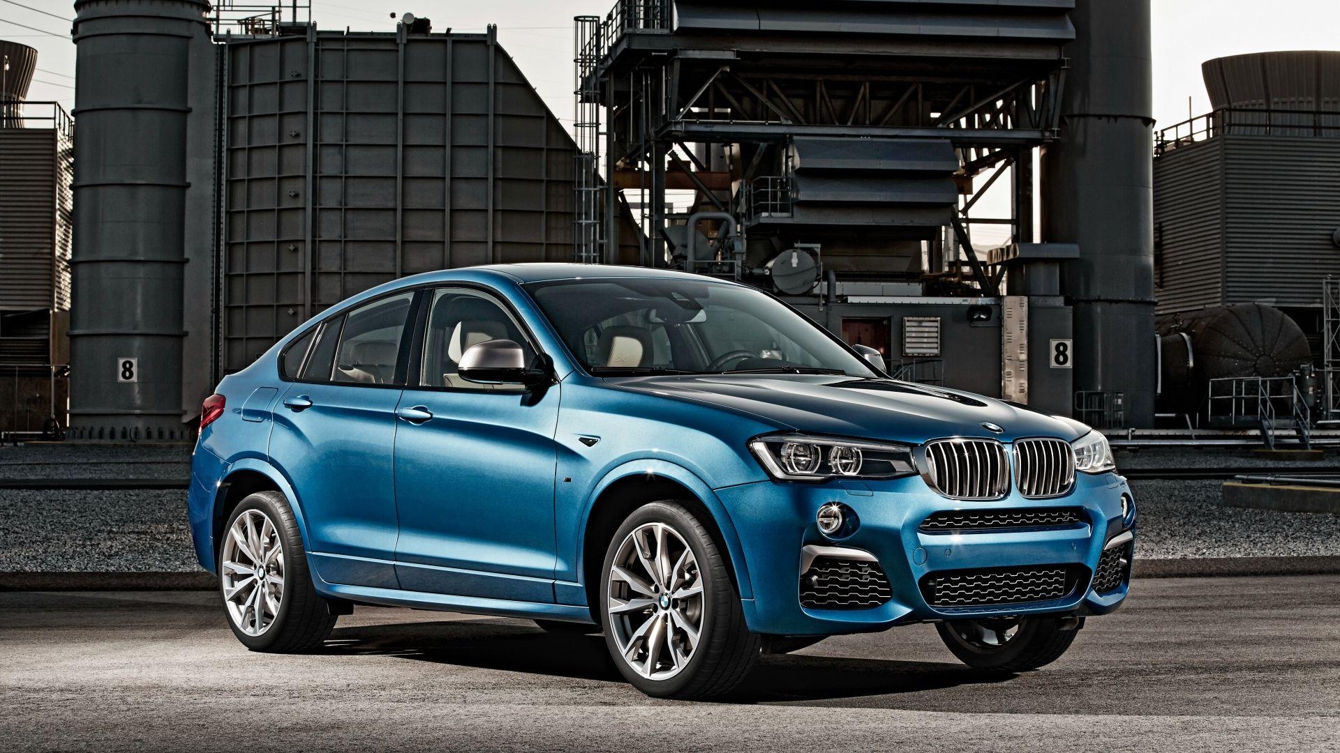 BMW X4, M40i, ブルー, 側面図