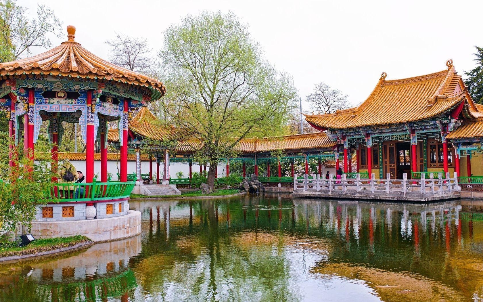 中国庭園, チューリッヒ, 公園, スイス風景