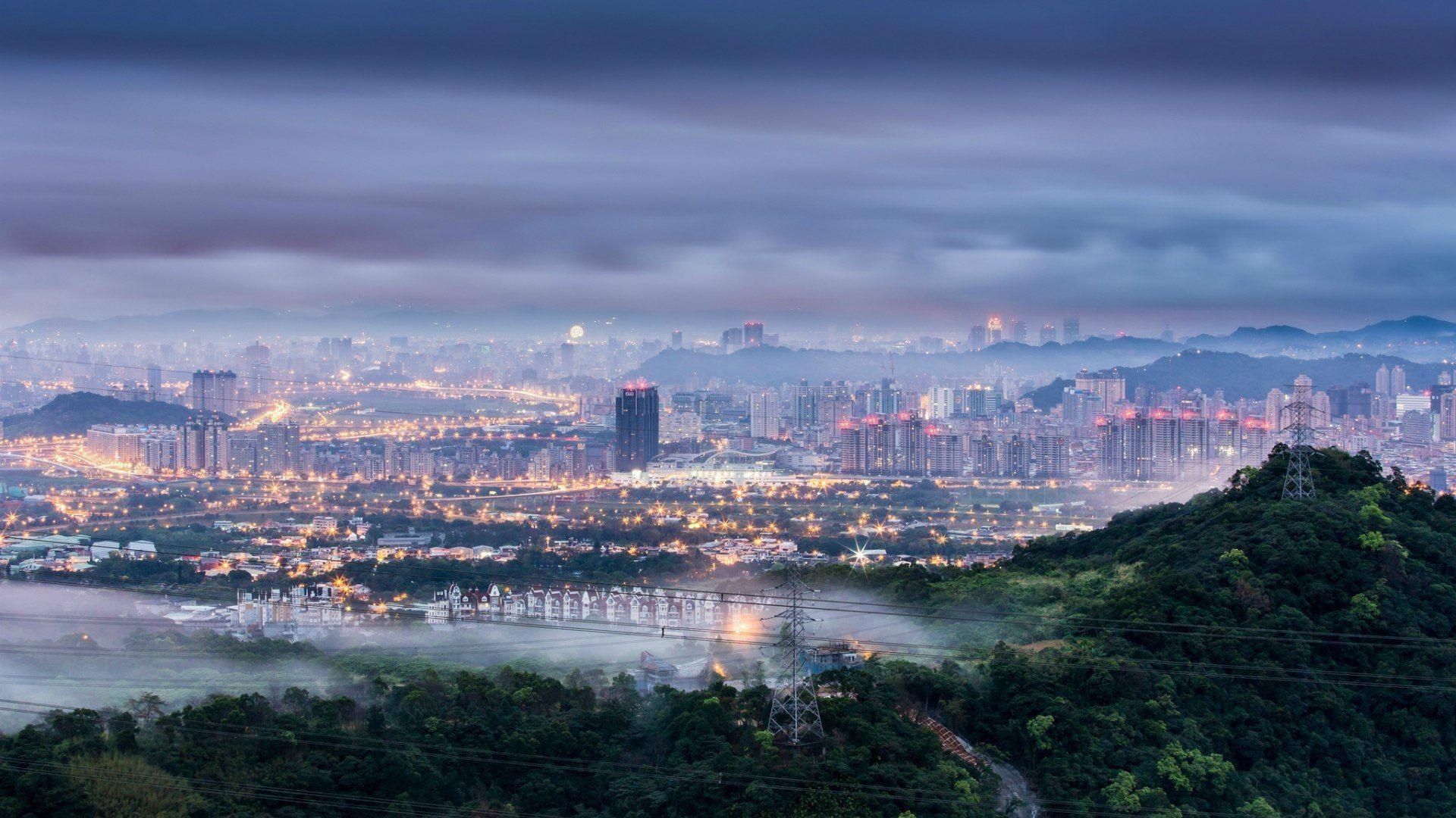 台湾, 霧の台北, 壁紙, イメージ