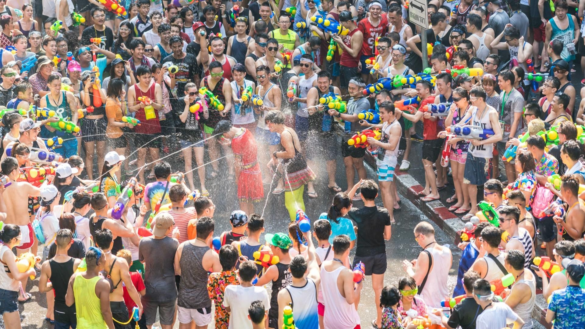 ソンクラーン祭り, タイ, ホリデー, 水掛祭り