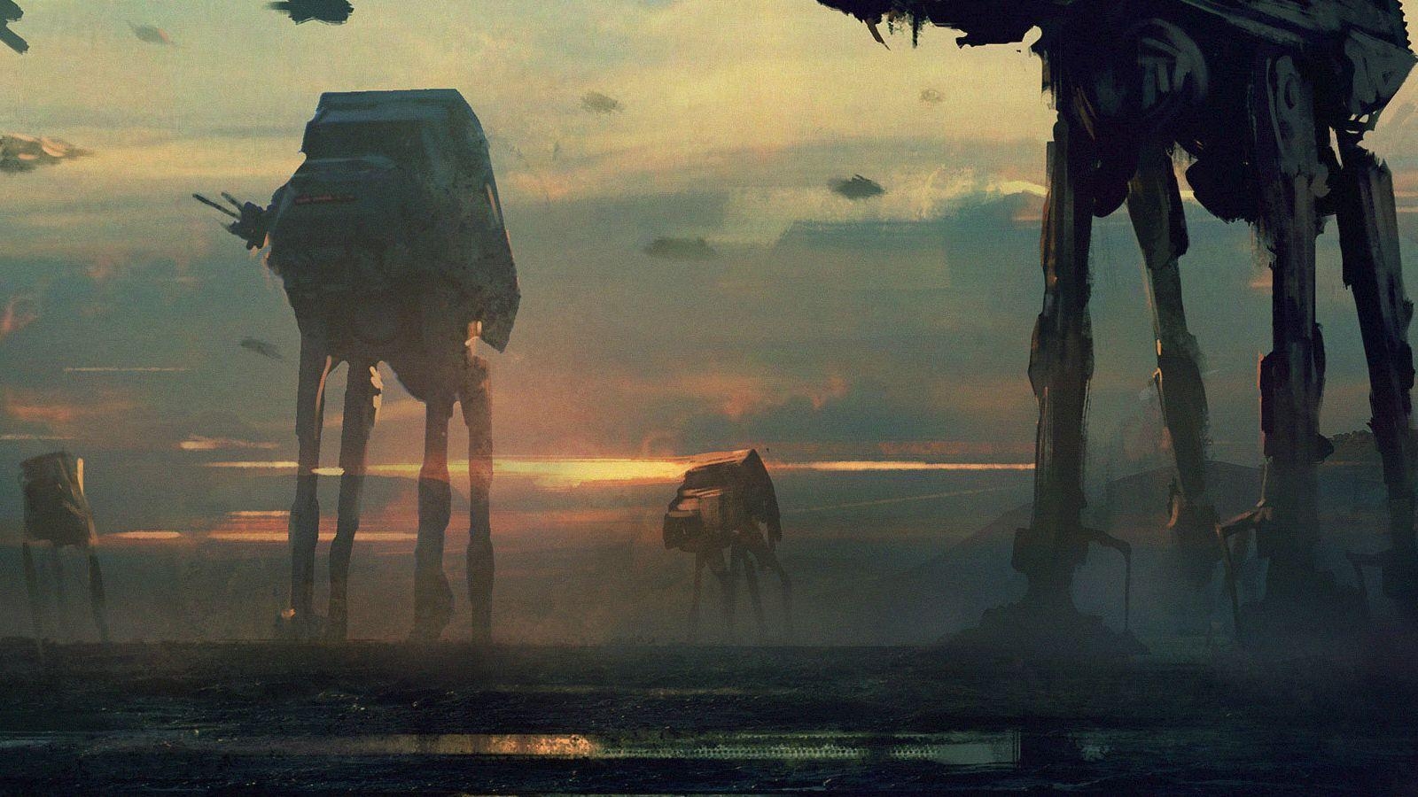 AT-ATウォーカー, スターウォーズ, コンセプトアート, SFイメージ