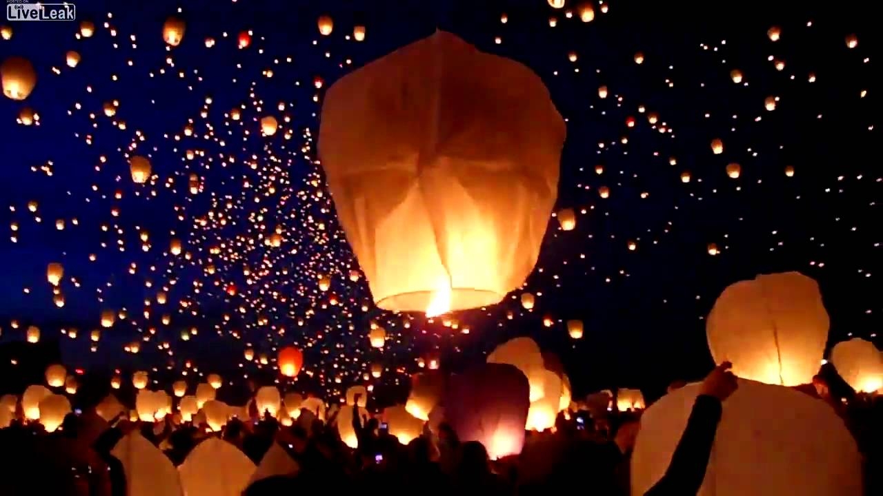 灯篭流し, ランタン, ポズナン, ポーランドの空