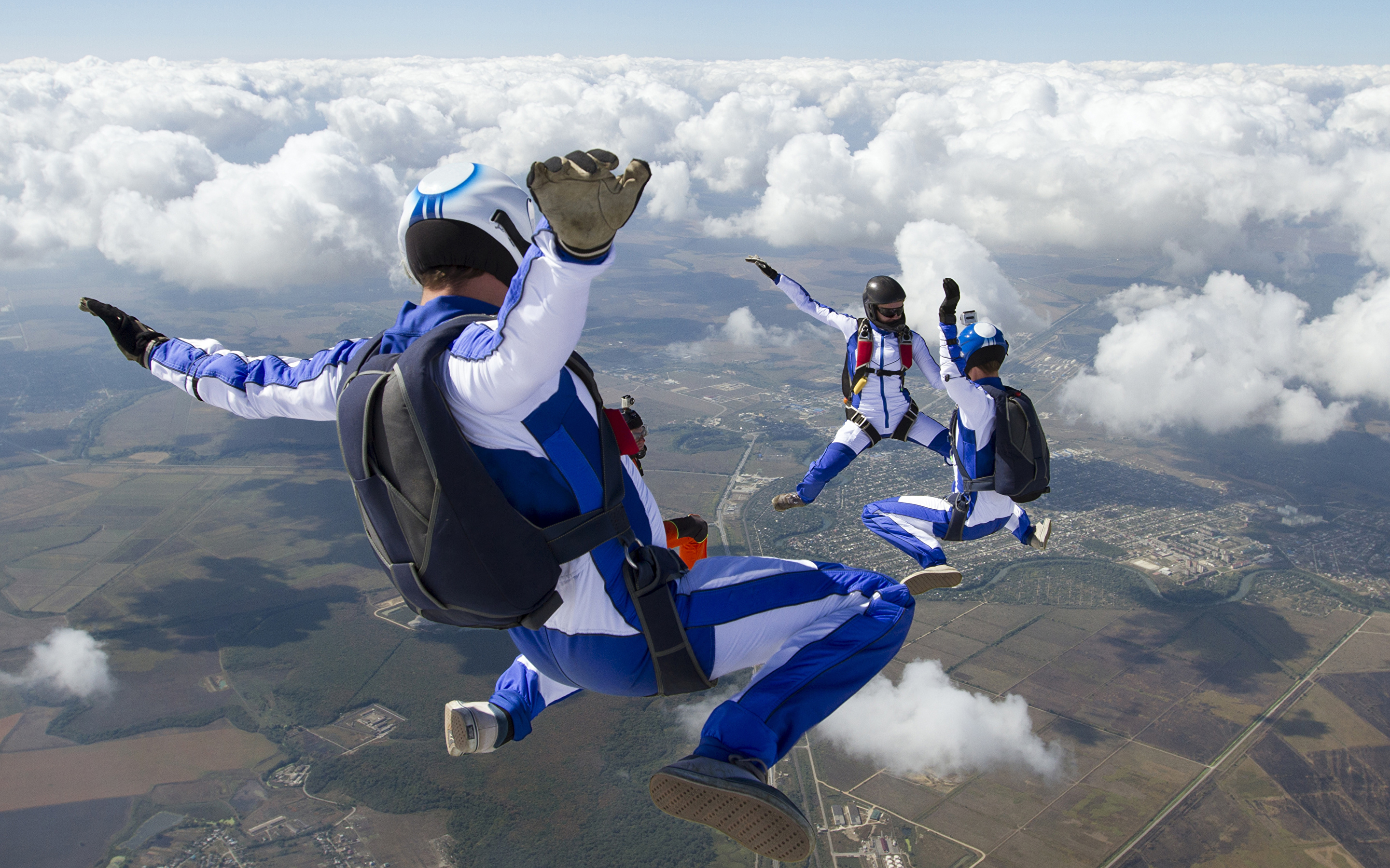 パラシュートスポーツ, スカイダイビング, 雲の中, スポーツウェア