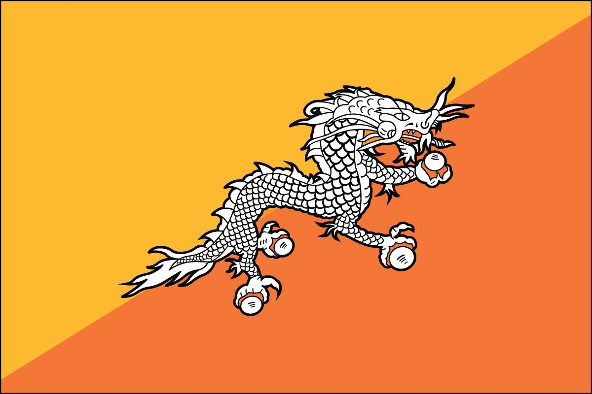 ブータン国旗, 壁紙, 画像, アート