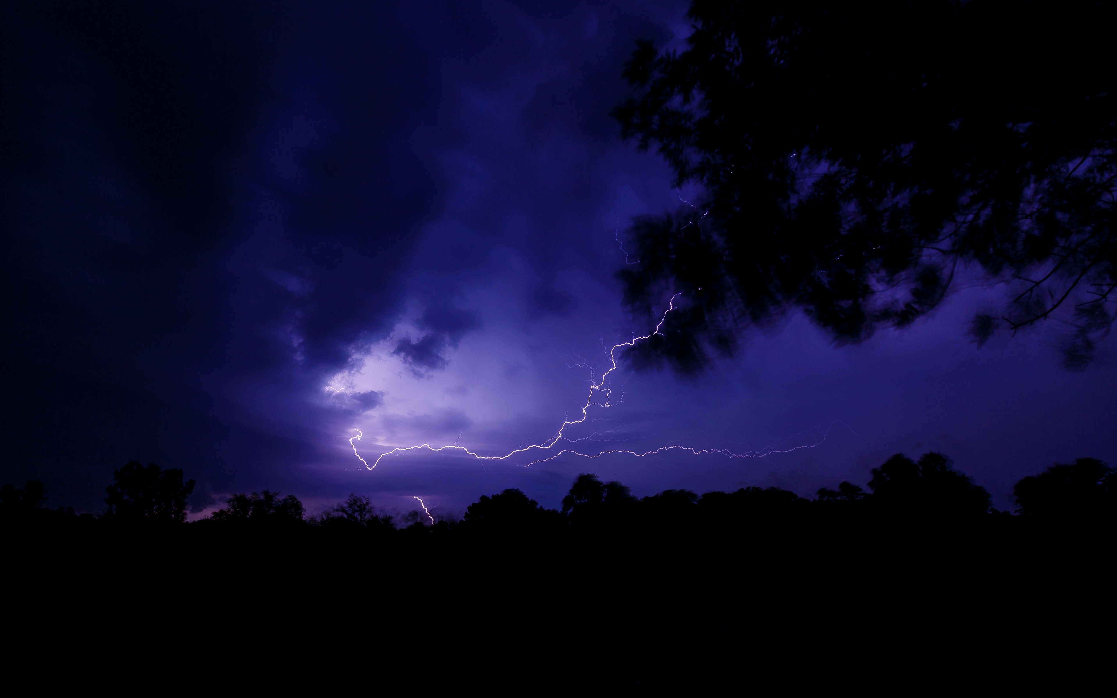 雷, 暴風雨, 夜, ダウンロード壁紙