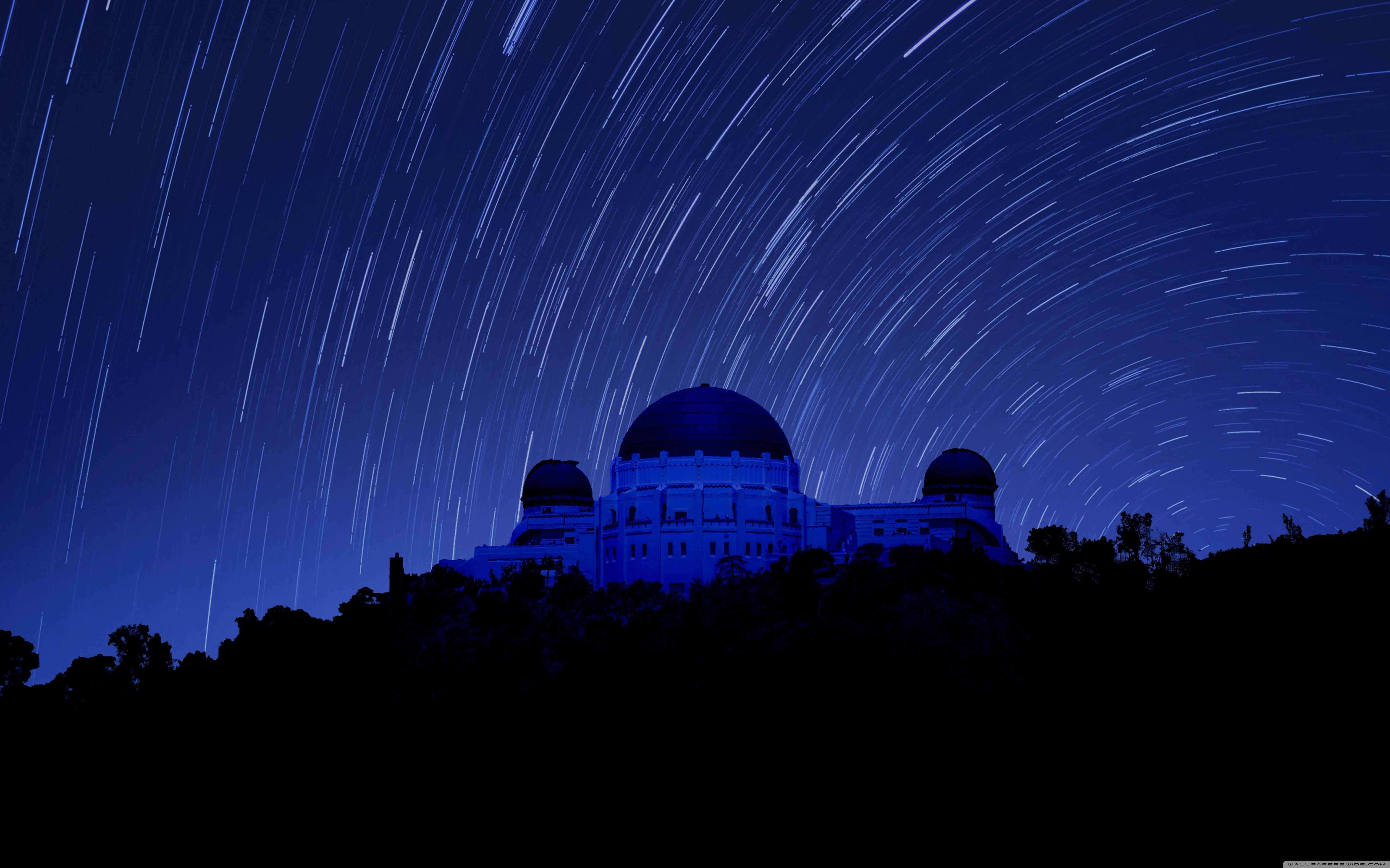 グリフィス天文台, 夜景, 星跡, 4K