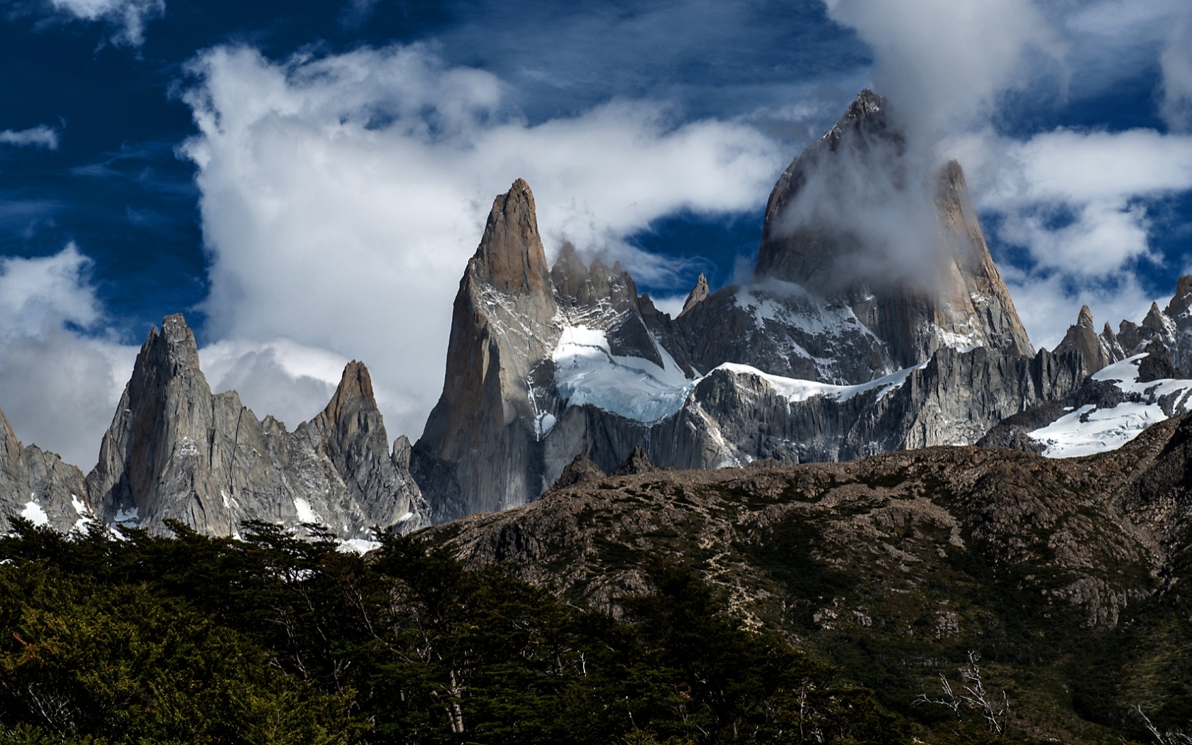 フィッツロイ山, 壁紙, 背景画像, 自然, 美しい風景